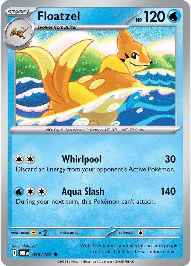 Pokemon Floatzel (58/306) Destined Rivals LP