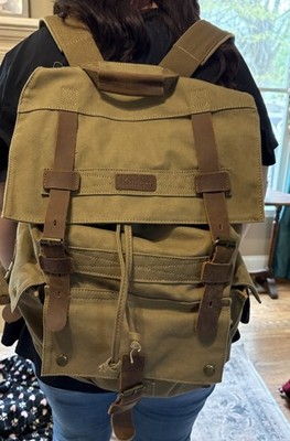 Kattee Large Tin Cloth Heavy Duty Cotton Canvas Backpack Rucksack