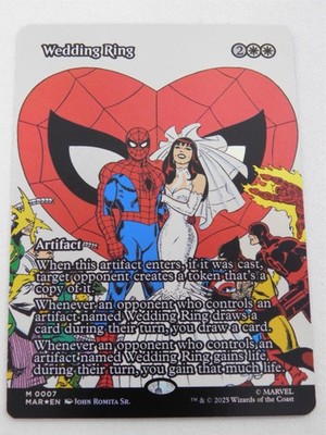 Wedding Ring Foil Borderless 0007 Spider-Man Magic the Gathering Mythic