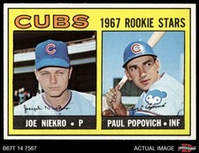 1967 Topps #536 Joe Niekro / Paul Popovich Cubs RCs RC 8 - NM/MT
