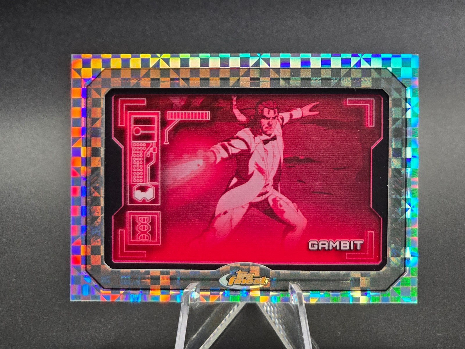 2025 Topps Finest Marvel X-Men GAMBIT Sentinels Scan Shadowbox X-Fractor 93/97