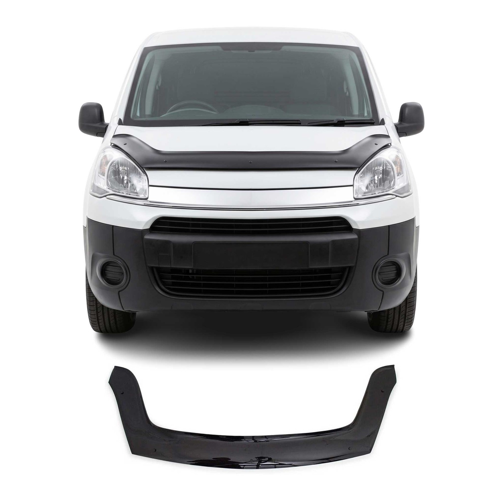 Déflecteur capot Partner Tepee Berlingo 2008-2018 rigide finition fumée