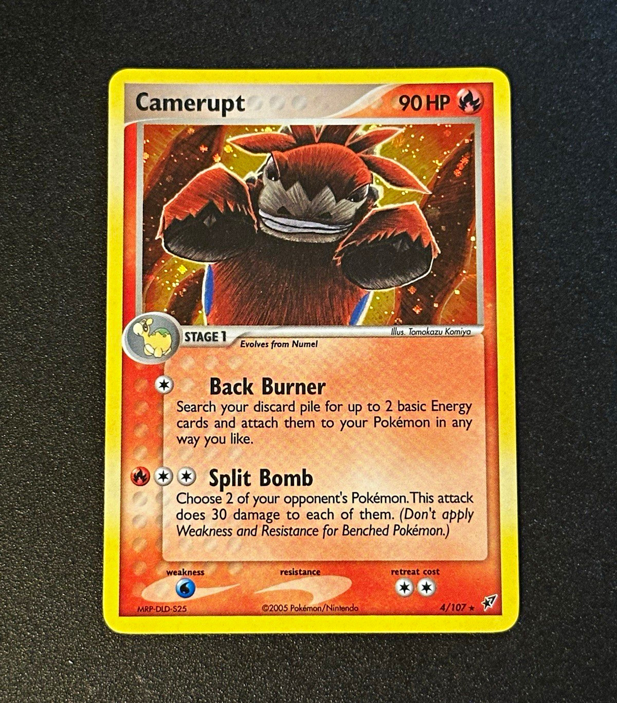 The Pokémon Company Camerupt EX Deoxys Holo Rare 4/107 90 HP ENG Stage 1