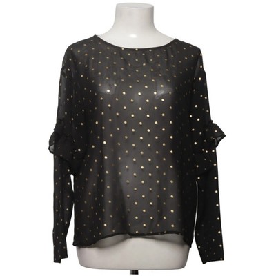 Jacqueline de Yong, Bluse, Größe: 38, Schwarz/Gold, Polyester, Gepunktet #aUu