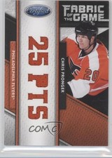 2011-12 Certified Claim to Fame Die-Cut 24/25 Chris Pronger #108 HOF 0c3