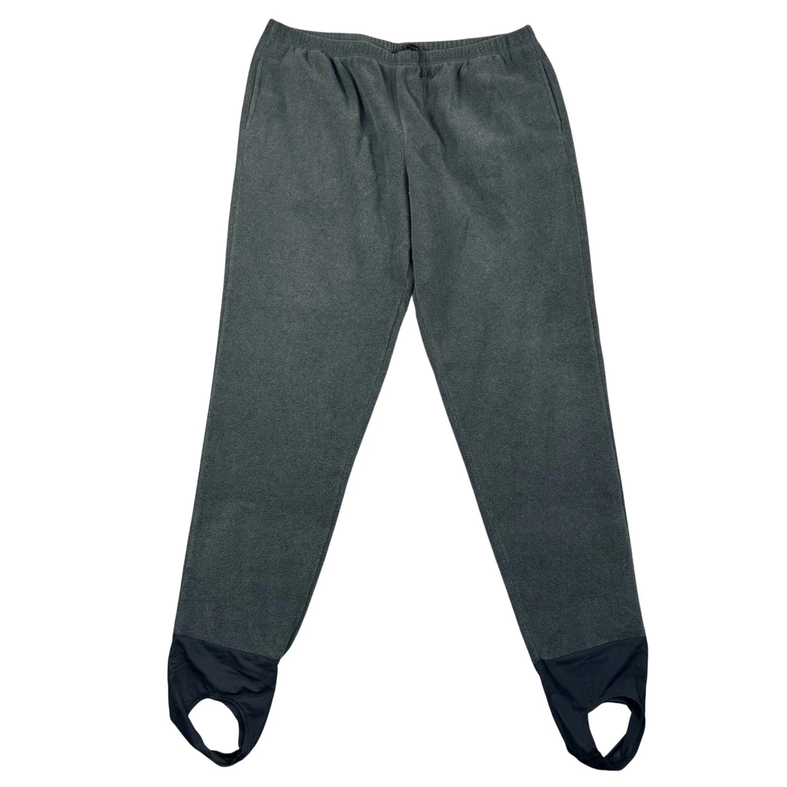 L.L.Bean Polartec Fleece Stirrup Pants 2XL Gray Mens Base Layer Thermal Leggings