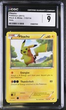 Pokémon English Pikachu 115/114 2011 Black & White Secret Rare Holo CGC 9 on eBay