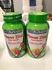 2X Vitafusion Power Zinc Gummy Vitamins 90ct Strawberry EXP. 12/24