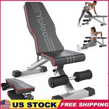 Adjustable Weight Bench Full Body Workout Heavy Duty Compact Fitness Equipment