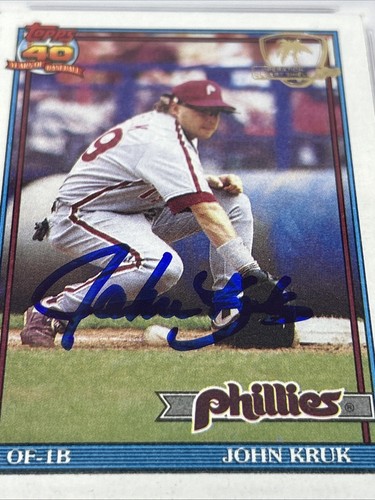 Signed Autographed 1991 TOPPS DESERT SHIELD #689 JOHN KRUK PSA DNA Authentic - Picture 2 of 3
