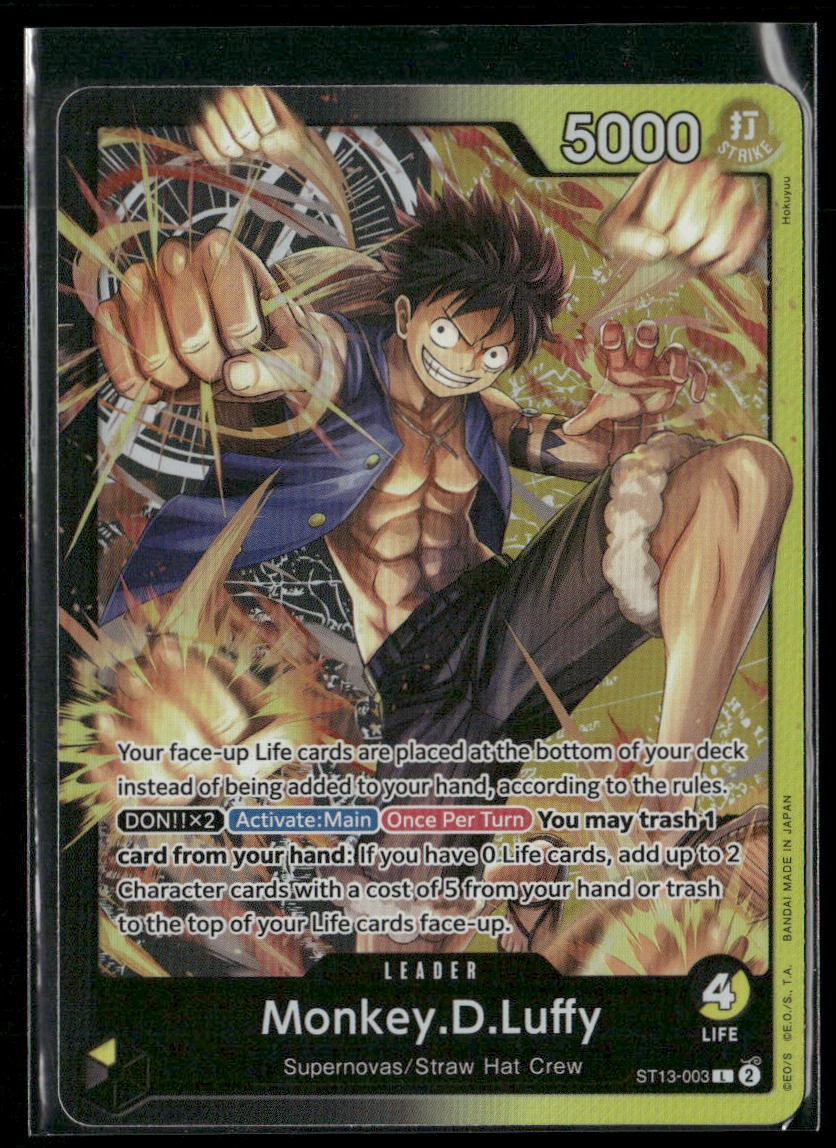 ONE PIECE Card Game TCG / Monkey.D.Luffy ST13-003 V.1 / Leader English NM-