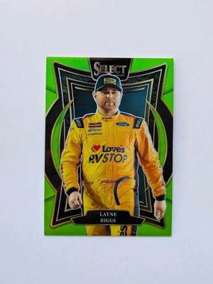 Layne Riggs - 2025 Panini Select NASCAR Lime Green Prizm /75 #9