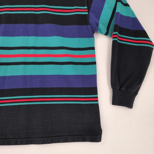 Polo vintage anni 90 Lacoste uomo L retro righe manica lunga made in USA - Foto 6 di 12