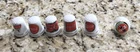 VTG. 5 Coca Cola  Porcelain Thimble Set Plus 1 Coca Cola Marble