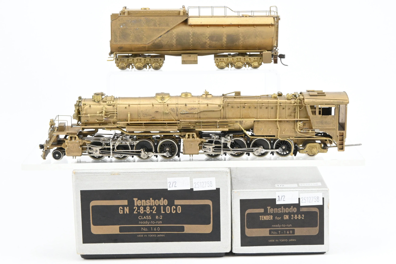 HO Brass PFM - Tenshodo GN - Great Northern 2-8-8-2 Class R-2 1966 Run