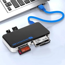 6-in-1 USB 3.0 Memory Card Reader, High-Speed Adapter for SD CF MicroSD XD MS M2