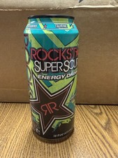 Rare 2016 Rockstar Energy Drink Supersours Green Apple 1x Full 16oz Can Rare 2016 Rockstar Energy Drink Supersours Green Apple 1x Full 16oz Can