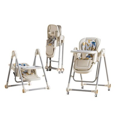 Portable Baby Feeding Chair 5 in 1 Foldable White