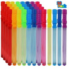 MorTime 36 Pack Bubble Wands for Kids, 8 Colors Bubbles Stick Bulk, 14.6" Eas...