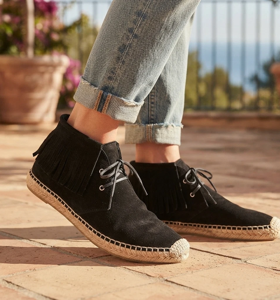 Saint Laurent Flat (Under 1 in) Black Boots for Women for sale | eBay