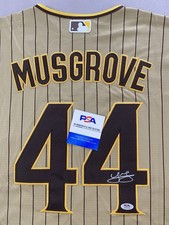 SAN DIEGO PADRES- JOE MUSGROVE AUTOGRAPH #44 NIKE PINSTRIPE JERSEY PSA AQ14193