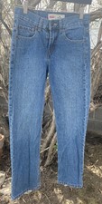 Levis 550 Relaxed Fit Jeans Boys Sz 14 Slim 26x26 Blue Straight Leg 100 Cotton