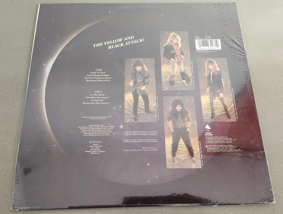 STRYPER The Yellow And Black Attack LP Enigma ST 73207 SEALED - Image 2 of 2