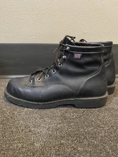 Danner Bull Run 6" Black Boots Men's Size 11 Leather Work (15571) Made in USA
