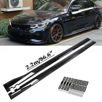 86.6''2.2M Side Skirt Extension Spoiler Rocker Panels Lip For BMW 3 Series F10