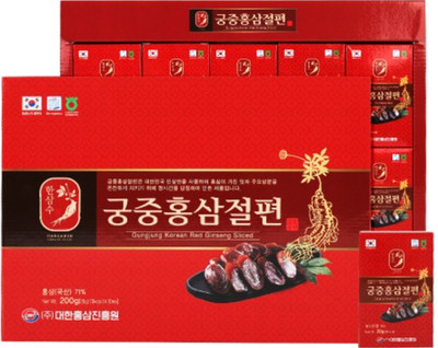 Korean Red Ginseng Sugared Slices 20g × 10packs = 200g