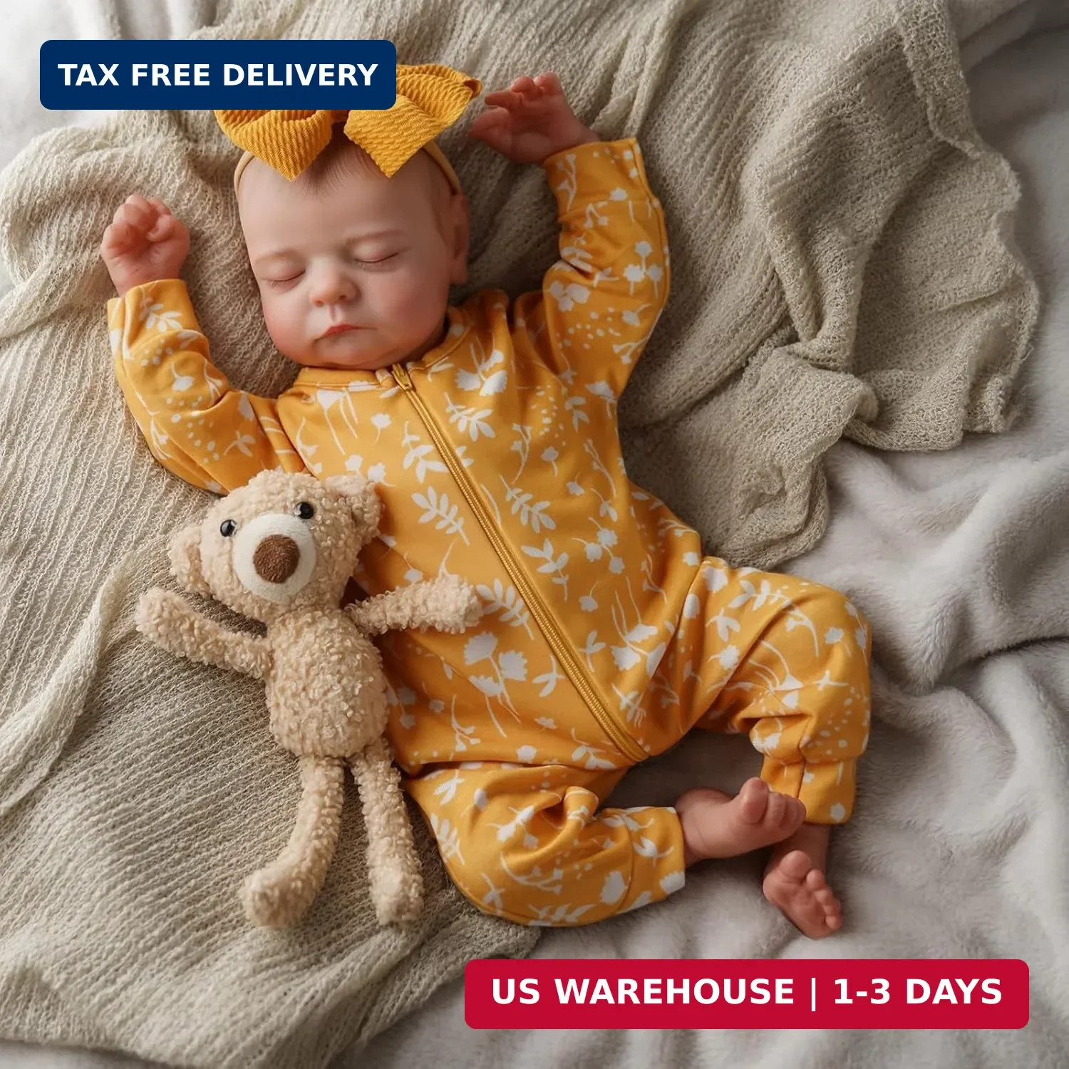 ADFO Lifelike Reborn Baby Dolls, 20 inch Realistic Newborn R