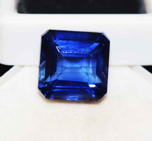 8.60 Cts. Natural Blue Sapphire Square Shape Certified Gemstone - Picture 4 of 4