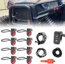 UTV Turn Signal Kit Universal UTV ATV Blinker Light with Rocker Switch, Red