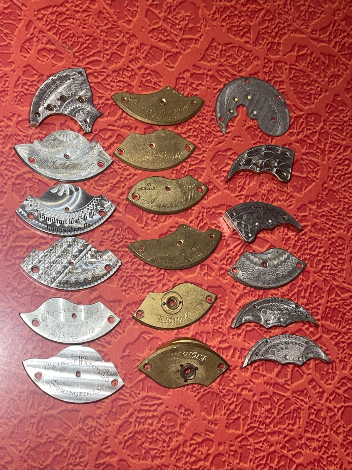 Pocket Watch Parts - Hamilton - Illinois - Waltham - Elgin - New York Standard