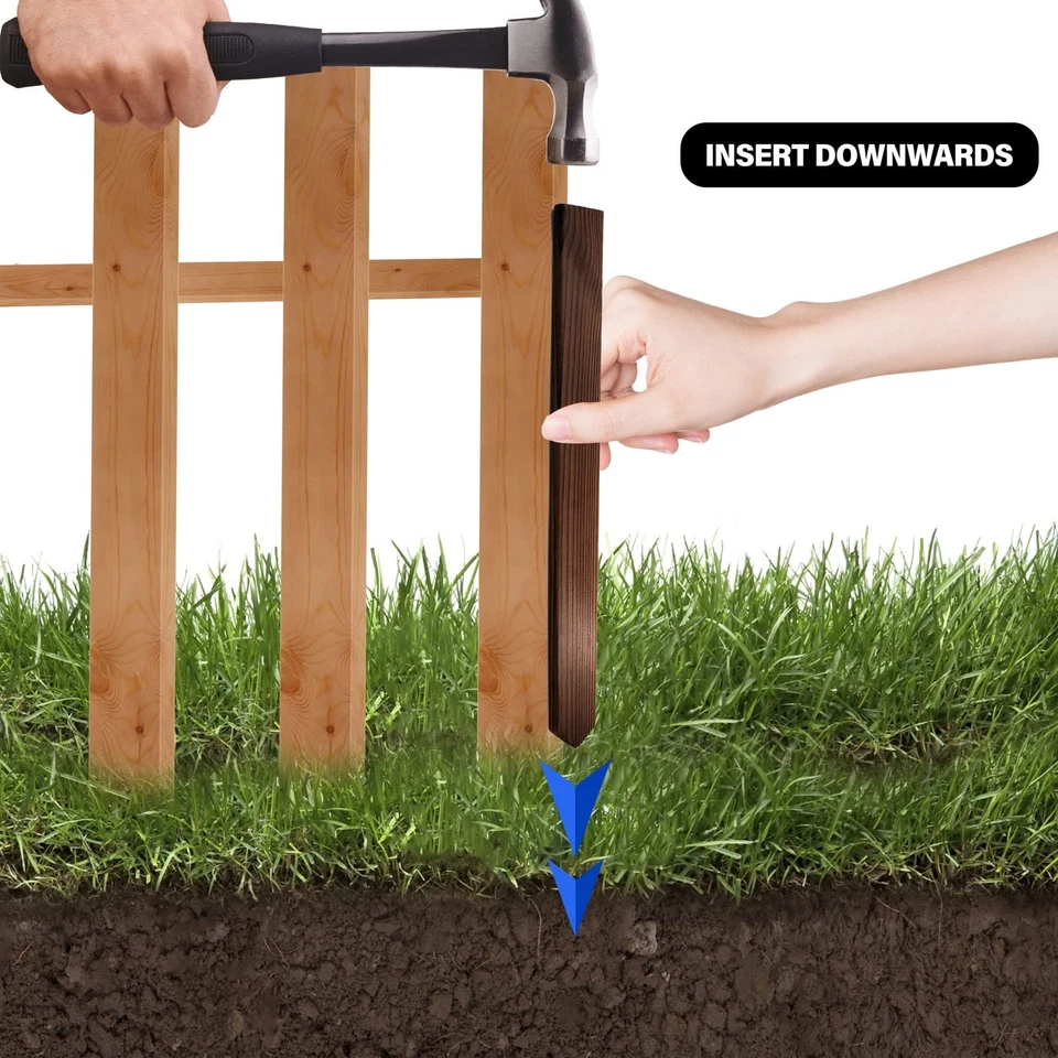 Paquete de 4 estacas de reparación de postes de valla de madera conservante poste de valla anclaje tierra sp... Foto 3 de 4