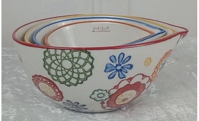 Nesting Cups Measuring Set Floral Pattern Colorful Pier 1 Imports