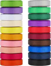 Grosgrain Ribbon Set, 3/8 Inches 100 Yards 20 Colors x 5yards