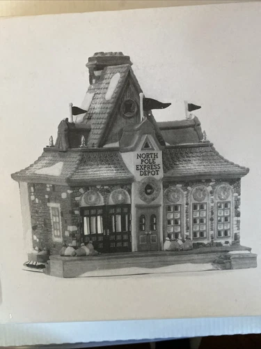Dept 56 North Pole Series "North Pole Express Depot" 56278 Retired Box New - Picture 3 of 4