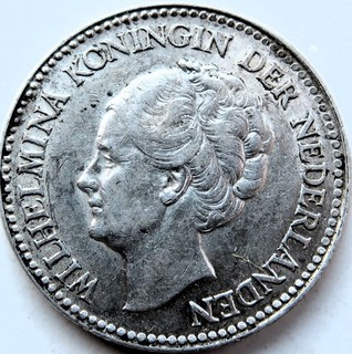 Zilveren Halve Gulden / 50 Cent 1929