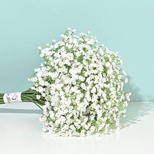 6PCS Artificial Baby's Breath Flowers Gypsophila Real Touch White Wedding Decor