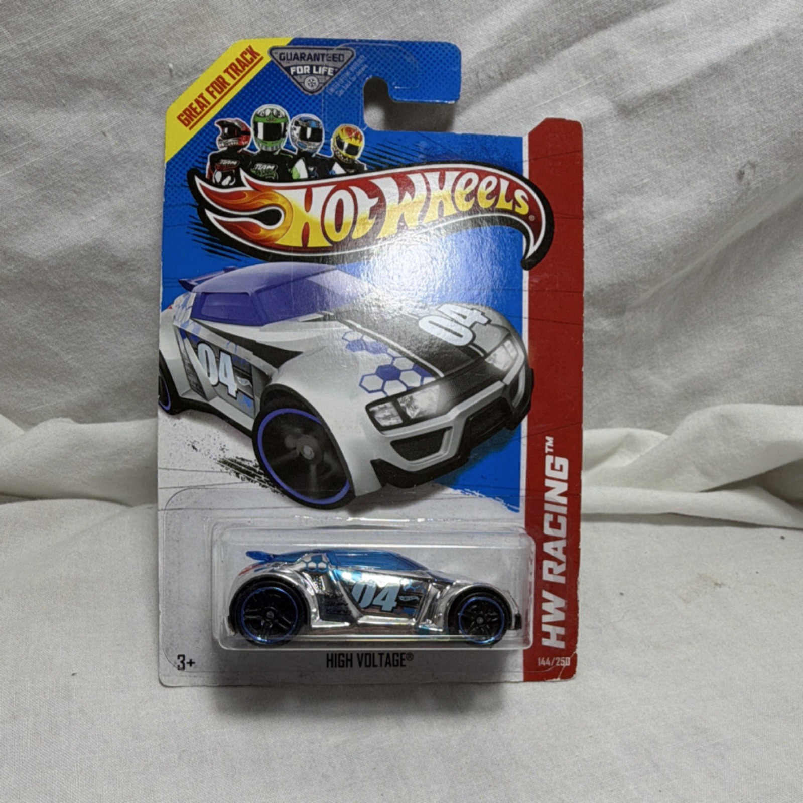 Hot Wheels High Voltage HW Racing 1:64 Silver Blue Diecast Car 2013