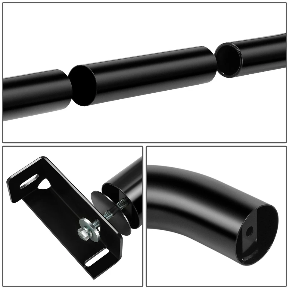 Barras Nerf redondas de acero negro 410 lb 3,5" estribo para Suburban Ram 1500 99-09 Foto 4 de 4