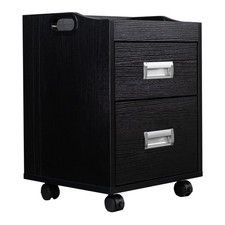 Alera Pedi Cart Pedicart Drawer Trolley for Pedicure Chair Spa Nail Salon, Black