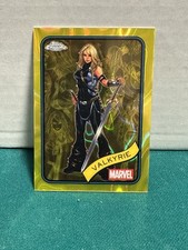 2025 Topps Chrome Marvel Yellow Lava Refractor Valkyrie #187