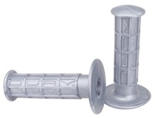 Oury Classic BMX full waffle bicycle grips SILVER SHIMMER