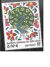 FRANCE/INDE 2003 TIMBRE 3630, ART, PAON, JOAILLERIE, neuf**