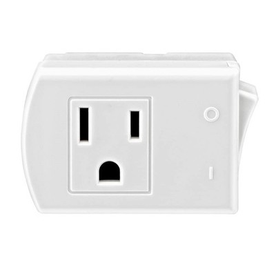 Leviton 15 Amp, 125-Volt AC 3-Wire Grounded Switch Tap with ON/OFF Button, 14...
