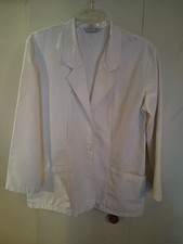 Cherokee Inspired Comfort Women  s White Nurse Warm Up Jacket Size 18 24W X 30 L