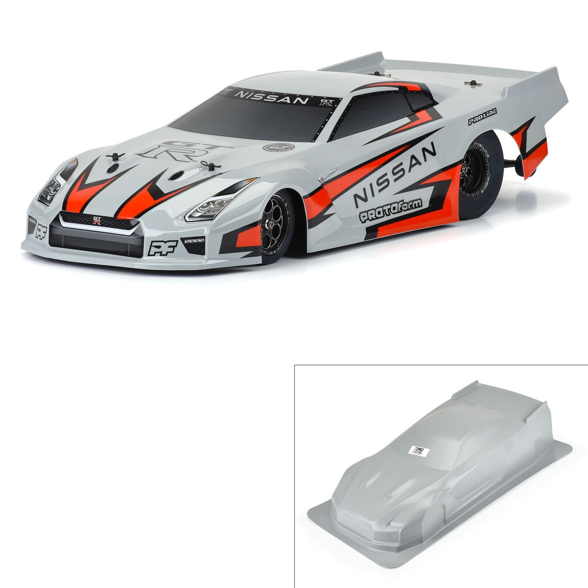 PRM158514 1/10 NISSAN GT-R R35 PRO MOD TOUGH-COLOR GRAY BODY: DRAG
