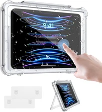 MoKo Waterproof Shower iPad Holder, Wall Mount with 360 Rotation, Clear 